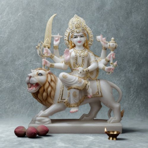 Durga Maa Marble Murti - Arihant Creation & Handicrafts